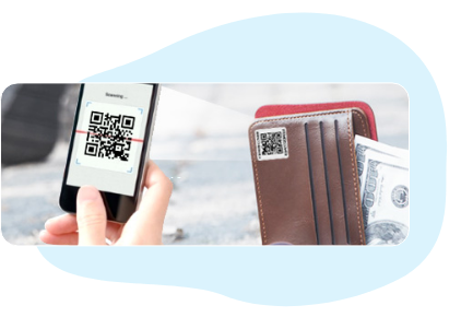 Someone scanning an ItemRecover QR tag to return a lost item